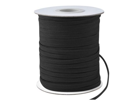Guma płaska pleciona 11 mm czarna Guma płaska pleciona 11 mm czarna