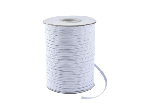Guma płaska pleciona 5 mm biała Guma płaska pleciona 5 mm biała