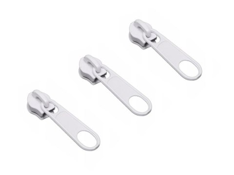 Suwak nonlock #3 metalowy biały - 100 szt Suwak nonlock #3 metalowy biały - 100 szt