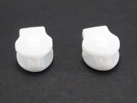 Suwak nonlock #3 plastikowy biały - 100 szt Suwak nonlock #3 plastikowy biały - 100 szt