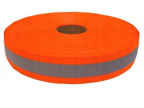 Taśma odblaskowa fluorescencyjna 5 cm pomarańczowa Taśma odblaskowa fluorescencyjna 5 cm pomarańczowa