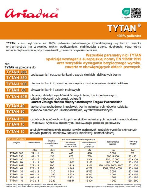 Zestaw Leather-Tytan 60 (skóra) Zestaw Leather-Tytan 60 (skóra)